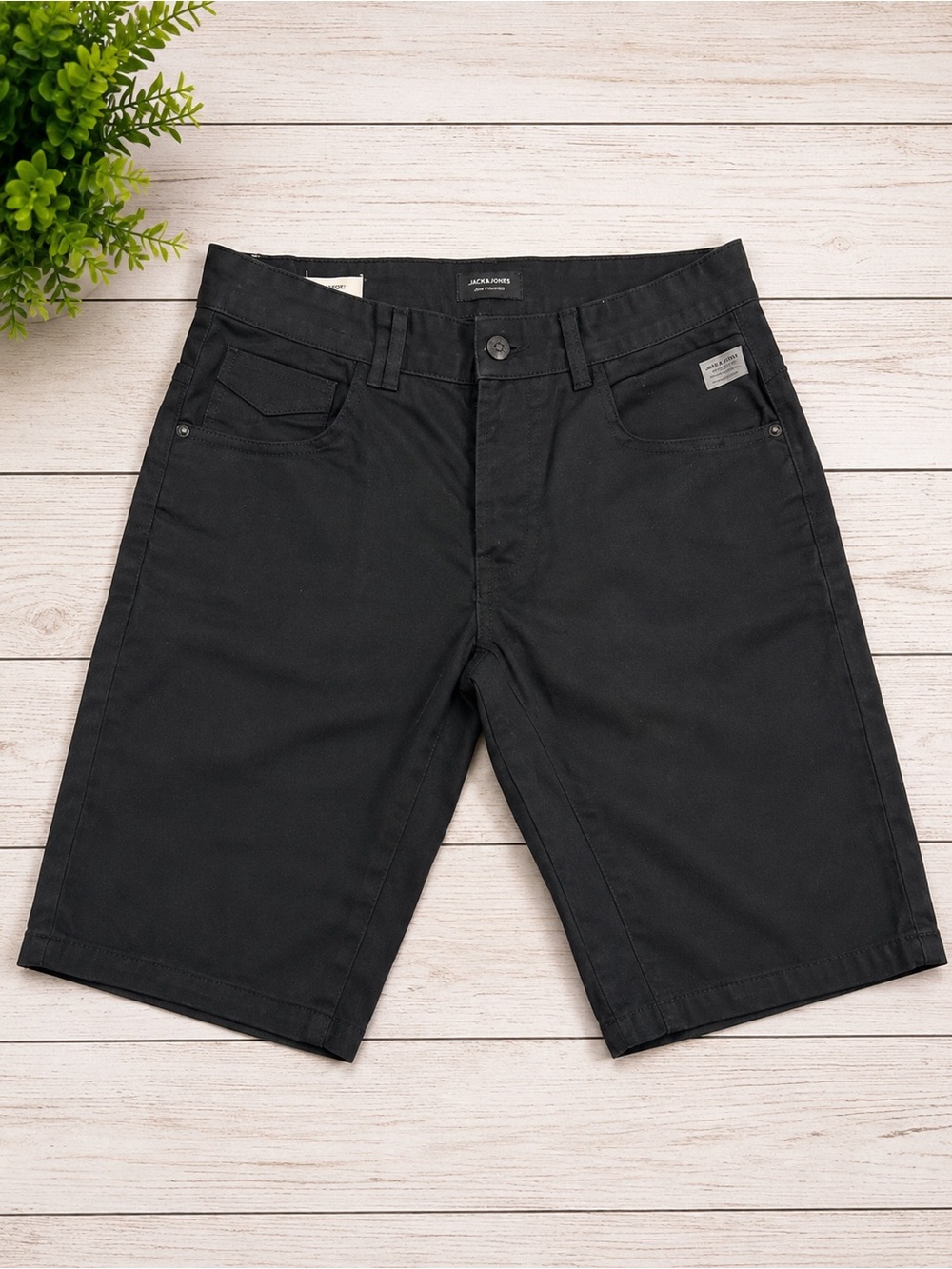 Jack & Jones Black Denim Shorts – Men’s Size Size 35